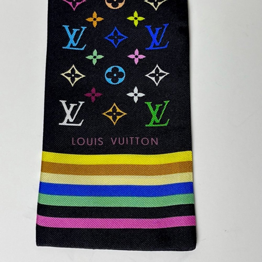 Louis Vuitton | Takashi Murakami Multicolor Silk Bandeau Twilly - Picture 5 of 6